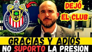 😱COMUNICADO OFICIAL ¡DESPEDIDO DEL CARGO EN VIVO HASTA NUNCA MÁS ULTIMAS NOTICIAS DE CHIVAS HOY [upl. by Emarie]