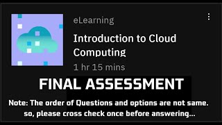 Final Assessment  Introduction to Cloud Computing ibm eduskills edunet aicte apsche [upl. by Farl]