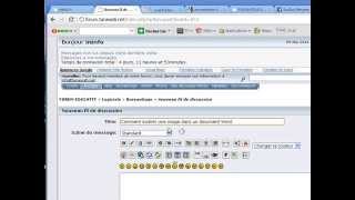 Ecrire un message avec image et lien hypertexte dans le forum éducatifwmv [upl. by Emerson]