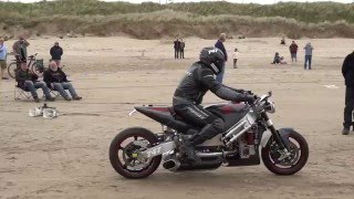 Pendine Sands  MADMAX Turbine Bike Land Speed Racing [upl. by Eimmot]