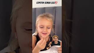 COPOTIN SEMUA GIGI⁉️ family funny baby prank love violin music cover musician singer [upl. by Balthasar]