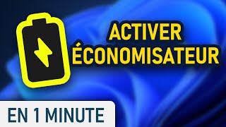 Activer léconomiseur de batterie sur Windows [upl. by Ttej]