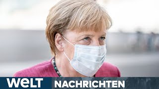 HOCHSPANNUNG VOR CORONAKRISENGIPFEL Wie Kanzlerin Merkel die LänderChefs auf Linie bringen will [upl. by Nahsed]