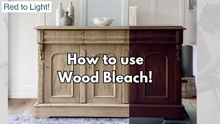 Master Two Part Wood Bleach to Lighten Wood How I used Wood Bleach to Lighten a Mahogany Sideboard [upl. by Assetan]