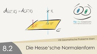 82 Die Hessesche Normalenform  Abstand eines Punktes von einer Ebene [upl. by Nelubez]