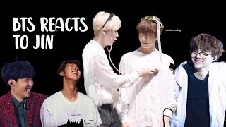 bts reacts to jin  방탄소년단 석진 p3 [upl. by Leiso]