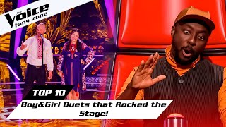 Amazing BoyGirl Duets in the Blind Auditions  The Voice [upl. by Latia772]