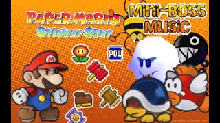 Paper Mario Sticker Star MiniBoss Music Extended with intro [upl. by Knight229]