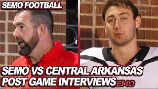 SEMO Football  SEMO VS Central Arkansas post game interviews [upl. by Adnohsar]