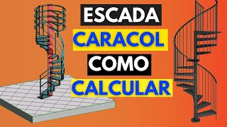 COMO FAZER A ESCADA CARACOL DE FERRO I Veja os detalhes tipos materiais e cálculo do piso e espelho [upl. by Llenrub]