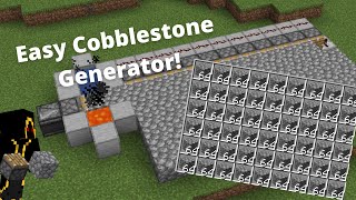 How To Make A SemiAutomatic Cobblestone Generator in Minecraft [upl. by Assenav]