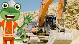 Excavators For Kids  Geckos Real Vehicles  Construction Vehicles  Learning amp Educational Videos [upl. by Rocher]