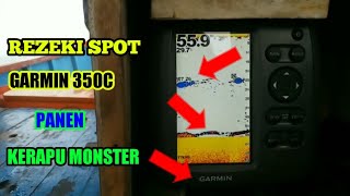 CaraTrik menangkap ikan kerapu besarmonster menggunakan fishfinder garmin 350c [upl. by Natka979]