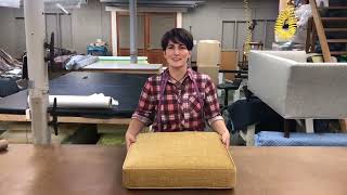 Upholstery Method  HOW TO MAKE A BOXED AND WELTED CUSHION FOR UPHOLSTERY [upl. by Abrams625]