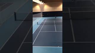 Forcing player out on the backhand tennis [upl. by Adnylam]