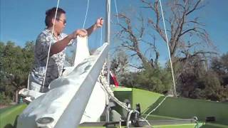 Smooth Sailing How to Rig Small Sailboat Like FJ 13 20101001sailing12 [upl. by Lindbom]