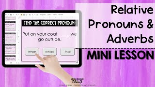 Relative Pronouns and Adverbs for 4th Grade [upl. by Mcbride]