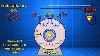 Motor 120v 240v Como cambiar ROTACIÓN Y VOLTAJE [upl. by Oneg]