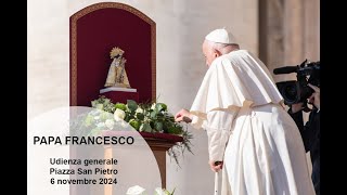 Udienza generale Papa Francesco “Preghiamo per Valencia e per la pace” [upl. by Phillane747]