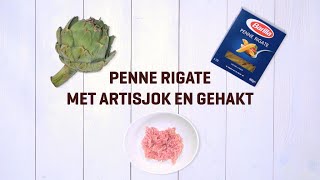 Penne rigate met artisjok en gehakt  VTM Koken [upl. by Aili]