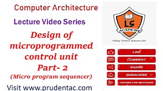 Design of microprogrammed control unit Part 2Micro program sequencer [upl. by Purse]