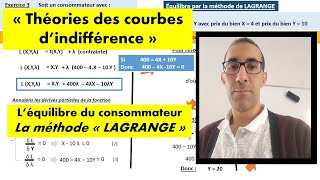 Léquilibre du consommateur par la méthode quotLAGRANGEquot explication facile à suivre [upl. by Atinnod943]