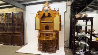 Antique Italian Venetian Burr Walnut Bureau Bookcase 19th Century [upl. by Namzed647]