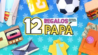 12 REGALOS FÁCILES PARA PAPÁ 🏆 Manualidades Día del Padre ✂️ Craftingeek [upl. by Galvin855]