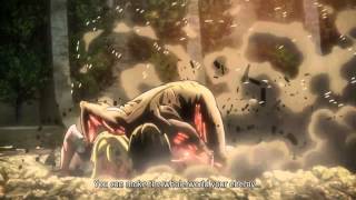 Eren Titan Form vs Annie Titan Form Final Battle Shingeki No Kyojin  SNK [upl. by Akitahs]