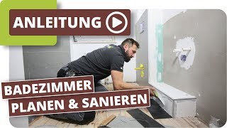 Badezimmer planen amp sanieren  Klebevinyl in der Dusche [upl. by Rodrigo]