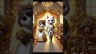 Wedding Cats  Bride and Groom [upl. by Azilanna]