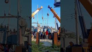 33 kv transformer Installation isolator installation lineman shortsfeed shorts short viral [upl. by Otiv295]