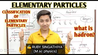 Elementary particalsclassification of elementary particalsbosonsfermionswhat is hadron [upl. by Wilie]