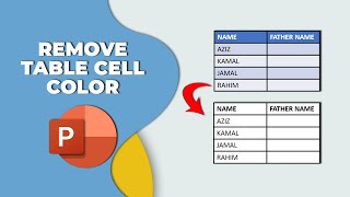 How to remove table cell color in PowerPoint [upl. by Naashar]