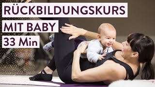 GLÜCKSMAMA Workout Rückbildung mit Baby [upl. by Yadrahc358]