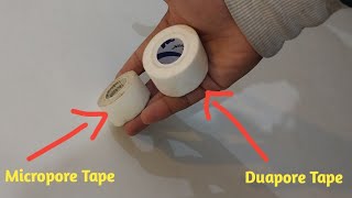 Durapore Tape Vs Micropore Tape  Micropore and Durapore Tape Uses in Clinical Procedures [upl. by Manella106]