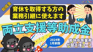 【最大675000円】育休の業務引継に使える助成金がリニューアル【2024年1月新設】 [upl. by Aivatnahs]