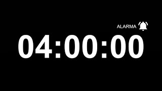 🔔CRONÓMETRO de 4 minutos CON ALARMA  Temporizador de 240 segundos [upl. by Wynn]