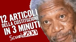 NocciolineSpeciali  12 ARTICOLI della COSTITUZIONE in 3 MINUTI spiegati facili ScuolaZoo [upl. by Nawtna]