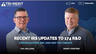 Recent IRS Updates Regarding the 174 RampD Expense Capitalization and the RampD and ERC Tax Credits [upl. by Sined800]