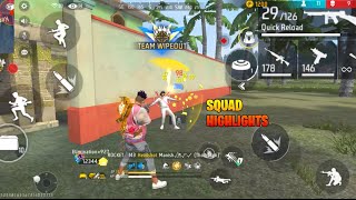 FREE FIRE SQUAD HIGHLIGHTS BY AMOSH 👑 [upl. by Nithsa727]