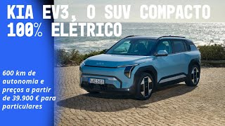 KIA EV3 o SUV compacto 100  elétrico em detalhe [upl. by Darcey]