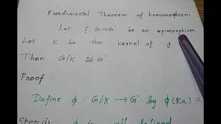 Fundamental theorem of homomorphism of group in Tamil [upl. by Adnovay]