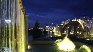 Colorful fountains in Ashgabat at night  Цветные фонтаны в Ашхабаде ночью [upl. by Jacquelynn400]