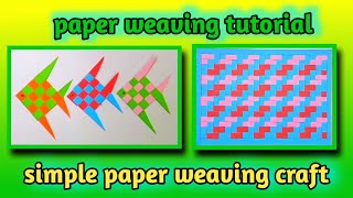 paper fish weaving diy simple paper weaving craft weaving with paper strips paper weaving tutorial [upl. by Etiragram]