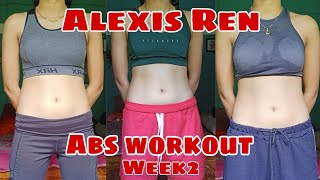 I tried Alexis Ren Abs Workout  Week2 Result [upl. by Damaris562]