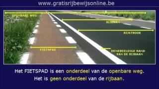 GRATIS RIJBEWIJS ONLINE 3 Rijbewijs B  FIETSPAD  FIETSSUGGESTIESTROOK [upl. by Natanoj75]