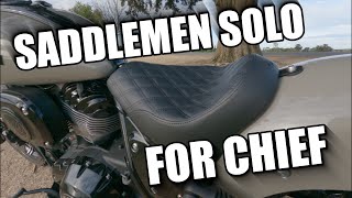 Saddlemen Solo Seat for Indian Chief  First Ride Review [upl. by Nolie584]