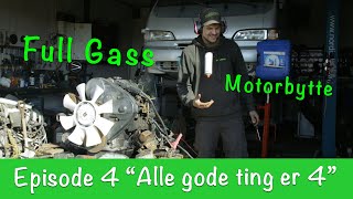 FULL GASS Huyndai h100 motorbytte Episode 4 [upl. by Gerdeen]