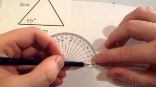 Constructing SAS triangles  Corbettmaths [upl. by Car976]